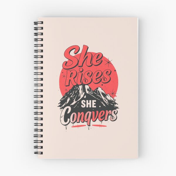 Item preview, She Rises, She Conquers – Retro Feminine Power designed and sold by AuraMotivate.