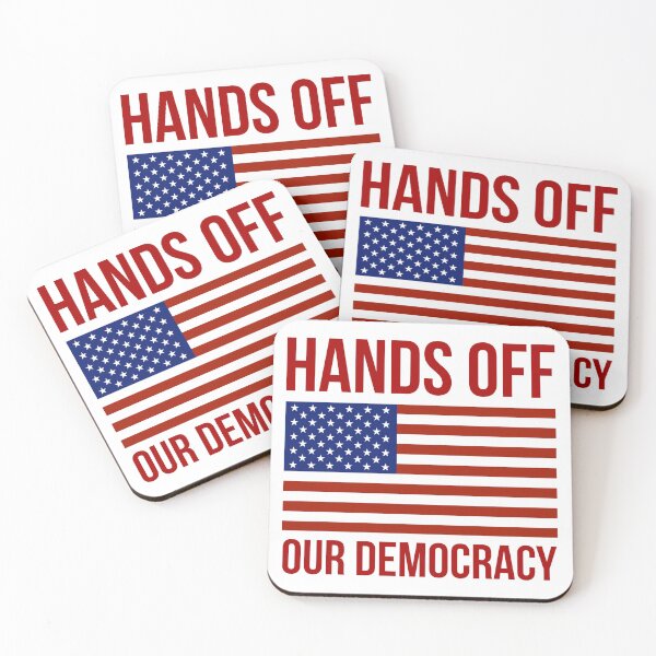 Item preview, Hands off our democracy  designed and sold by Rachel the Artist .