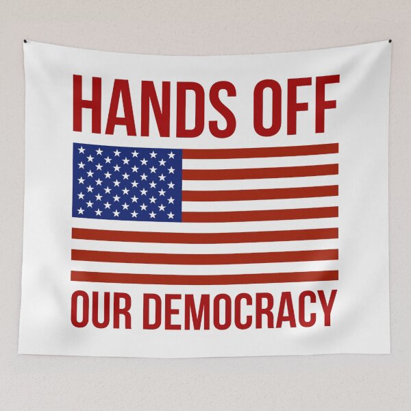 Item preview, Hands off our democracy  designed and sold by Rachel the Artist .