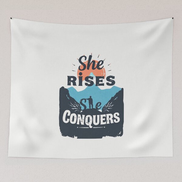 Item preview, She Rises, She Conquers – Bold & Vintage Feminist Art designed and sold by AuraMotivate.