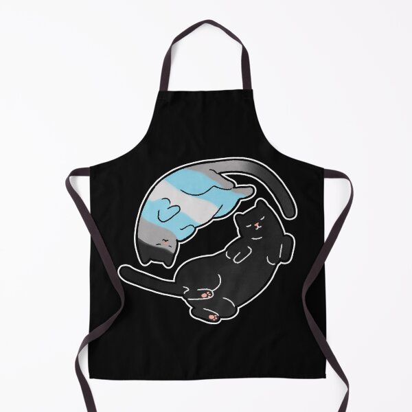 Item preview, Demiboy Cat Yin Yang LGBT Pride Flag designed and sold by Clara Hollins.