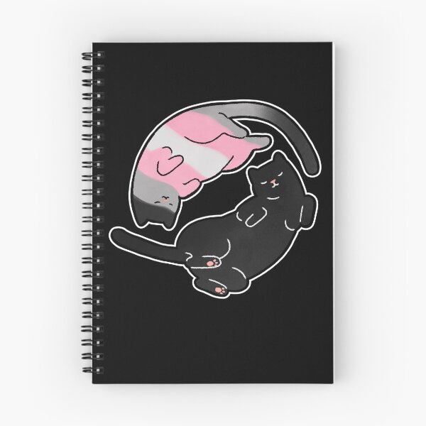 Item preview, Demigirl Cat Yin Yang LGBT Pride Flag designed and sold by Clara Hollins.