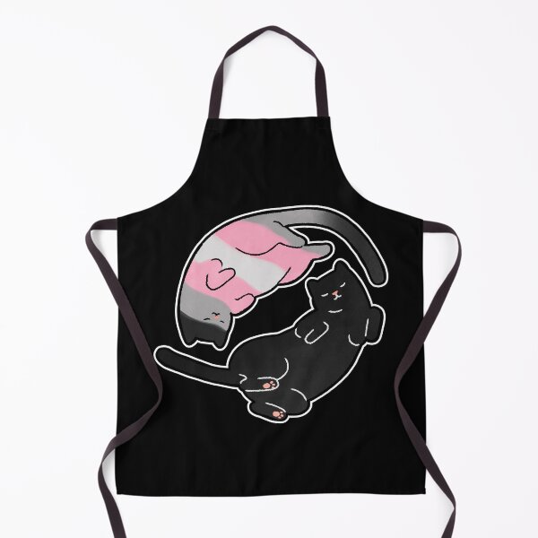 Item preview, Demigirl Cat Yin Yang LGBT Pride Flag designed and sold by Clara Hollins.