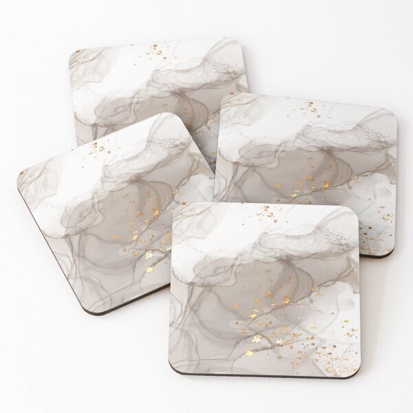 Item preview, Neutral Beige and Gold Abstract, Watercolor Art Print By Synplus designed and sold by synplus.