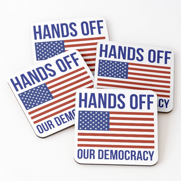 Item preview, Hands off our democracy  designed and sold by Rachel the Artist .