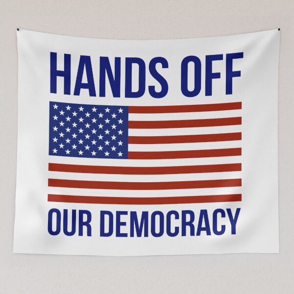 Item preview, Hands off our democracy  designed and sold by Rachel the Artist .