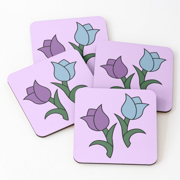 Item preview, Cute Tulips - Purple & Blue designed and sold by TheeForestFox Shop.