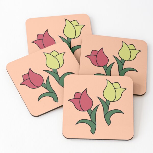 Item preview, Cute Tulips - Red & Yellow designed and sold by TheeForestFox Shop.