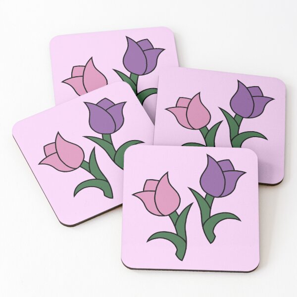 Item preview, Cute Tulips - Pink & Purple designed and sold by TheeForestFox Shop.