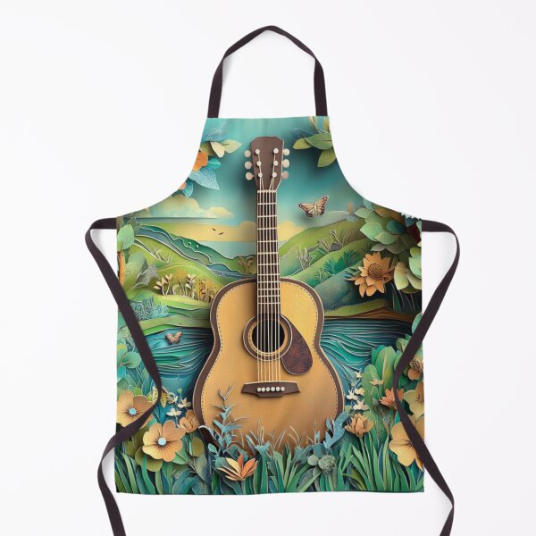 Artikelvorschau, Acoustic Guitar in Serene Nature entworfen und verkauft von VividDreamsArt.