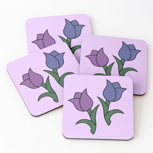 Item preview, Cute Tulips - Purple & Indigo designed and sold by TheeForestFox Shop.