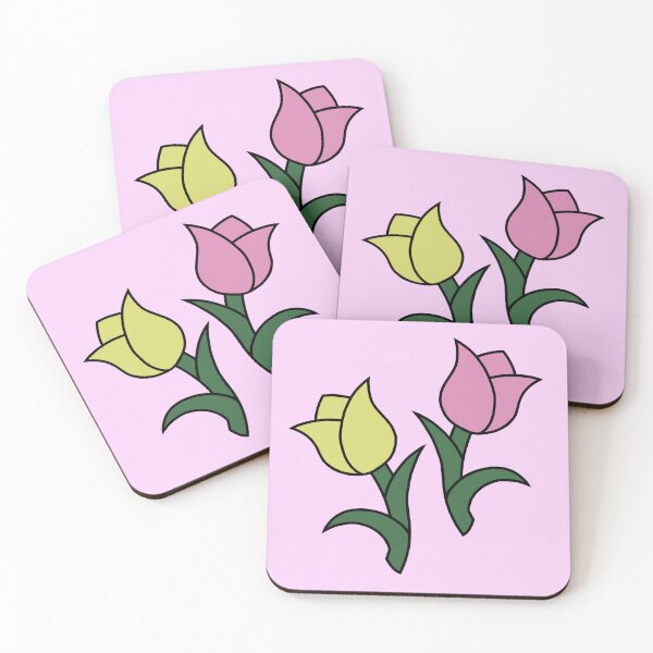 Item preview, Cute Tulips - Yellow & Pink designed and sold by TheeForestFox Shop.