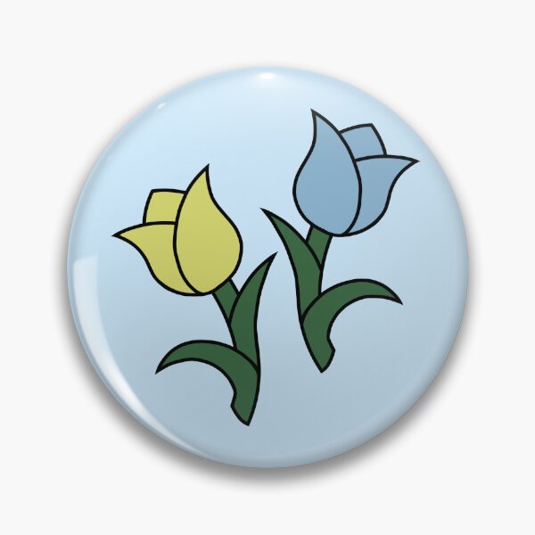 Item preview, Cute Tulips - Yellow & Blue designed and sold by TheeForestFox Shop.