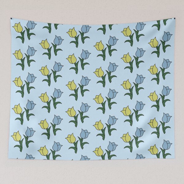 Item preview, Cute Tulips - Yellow & Blue designed and sold by TheeForestFox Shop.