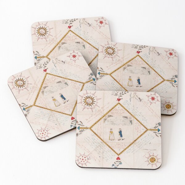 Item preview, Thou art the girl and only maid, colonial love note, purse puzzle designed and sold by 2ndBloom.