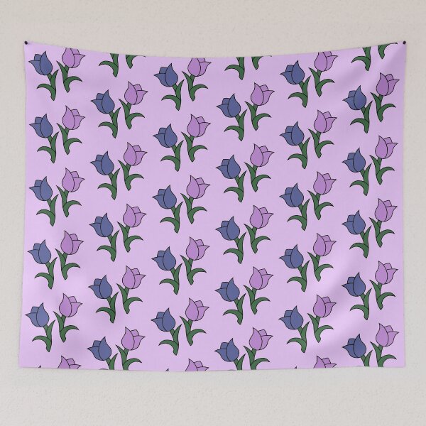 Item preview, Cute Tulips - Indigo & Lilac designed and sold by TheeForestFox Shop.
