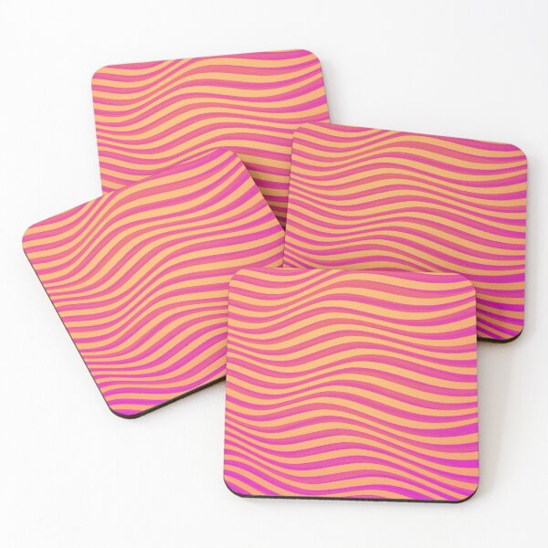 Item preview, Wavy Psychedelic Orange Pink Purple Stripes  designed and sold by CountyKent.