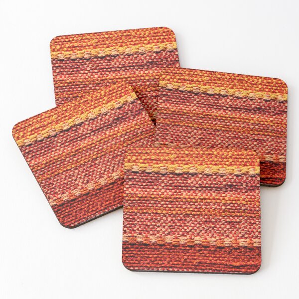 Item preview, Bright Red and Orange Woven Cotton Blanket Image designed and sold by CountyKent.