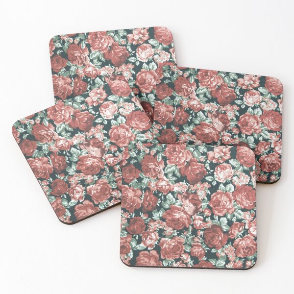 Item preview, Vintage Deep Red and Deep Green Rose Tapestry Image designed and sold by CountyKent.