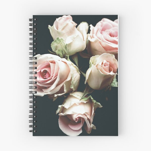 Item preview, Retro-Filtered Pale Pink Roses Against Very Dark Green Background designed and sold by CountyKent.