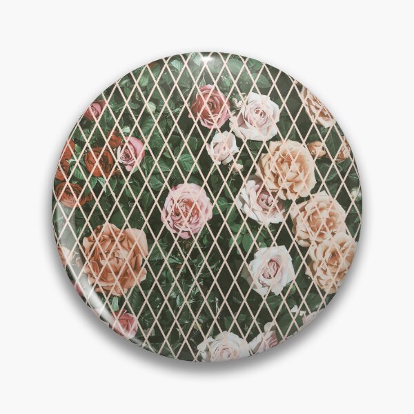 Item preview, Retro Roses Against Deep Green Leaves with "Net" Overlay designed and sold by CountyKent.
