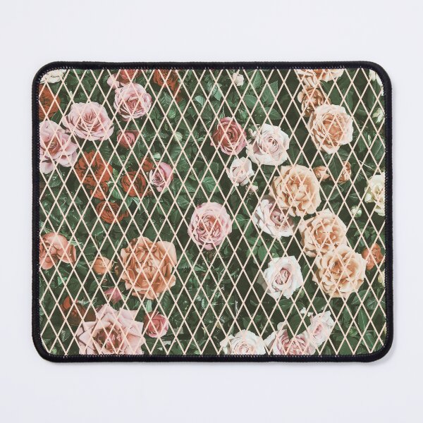 Item preview, Retro Roses Against Deep Green Leaves with "Net" Overlay designed and sold by CountyKent.