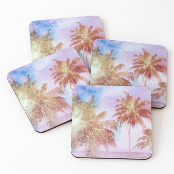 Item preview, Vivid Colors Retro Palm Trees on Tropical Beach designed and sold by CountyKent.