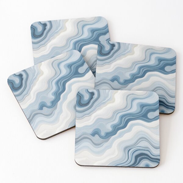 Item preview, Blue Marble Waves, Ocean Inspired Minimalistic Design, Modern Wavy Pattern, Swirling Blue Soothing Colors designed and sold by Kintsugi99.