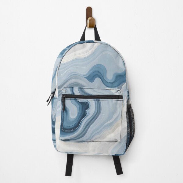 Item preview, Blue Marble Waves, Ocean Inspired Minimalistic Design, Modern Wavy Pattern, Swirling Blue Soothing Colors designed and sold by Kintsugi99.