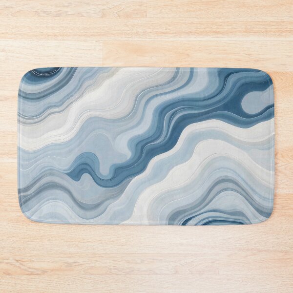 Item preview, Blue Marble Waves, Ocean Inspired Minimalistic Design, Modern Wavy Pattern, Swirling Blue Soothing Colors designed and sold by Kintsugi99.