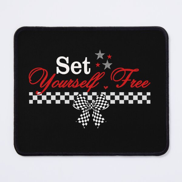 Item preview, Set Yourself Free, Inspiration Checkered Coquette Bow Design designed and sold by Raise2Shine.