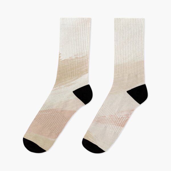 Item preview, Neutral Abstract Beige and Pink Brushstrokes Art by Synplus designed and sold by synplus.