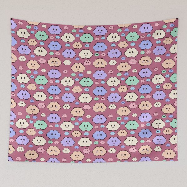 Item preview, [CPC] Light Rainbow Cloud Pattern - Dark Pink designed and sold by ArtyBone.