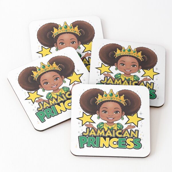 Item preview, Jamaican Princess Cute Afro Girl Crown Black Girl designed and sold by ArtFromBeyond.