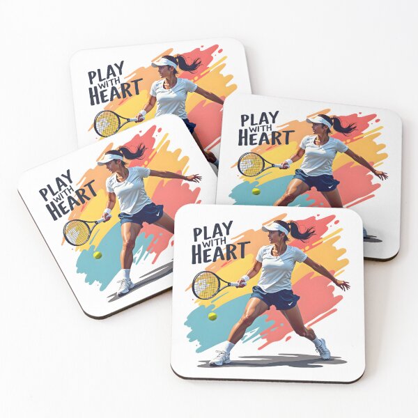 Item preview, Play with Heart - Dynamic Tennis Art Print designed and sold by nhk999.