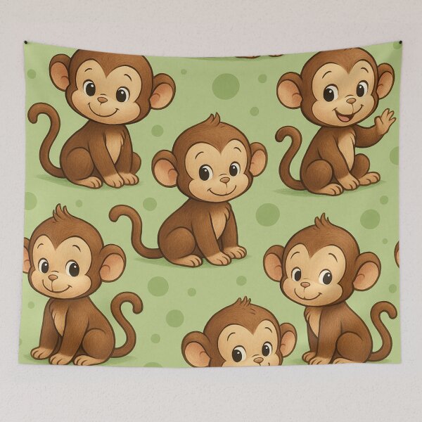Item preview, Playful Monkey Pattern designed and sold by MySignatureItems.
