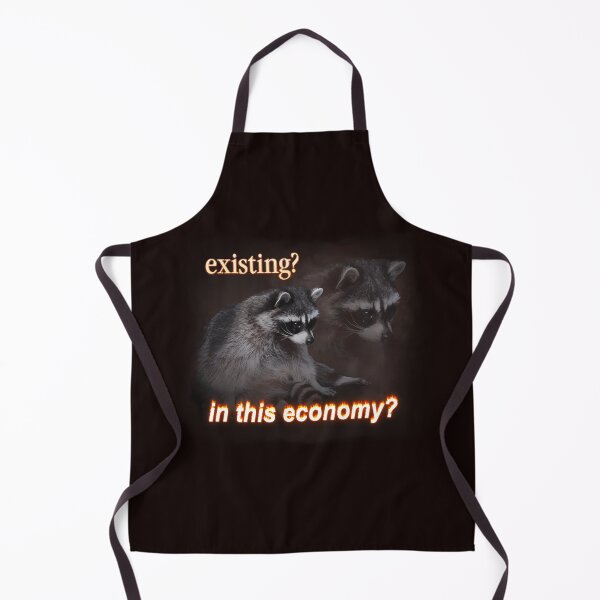 Item preview, Existing In This Economy Sad Raccoon Word Art designed and sold by Coolken kurrrr.