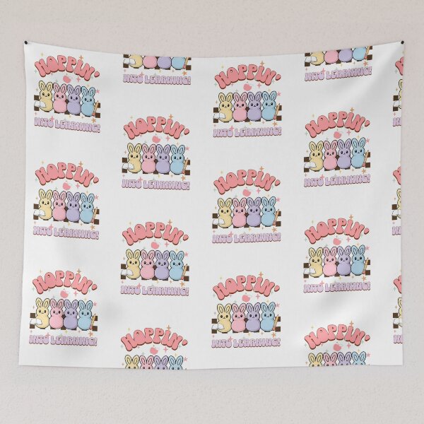 Item preview, Hoppin' Into Learning – Cute Easter Peeps Teacher designed and sold by InspireHubWear.