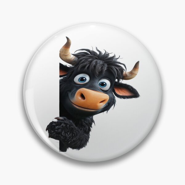 Item preview, Cheerful  Black Bull Character designed and sold by AxstinGraphics.