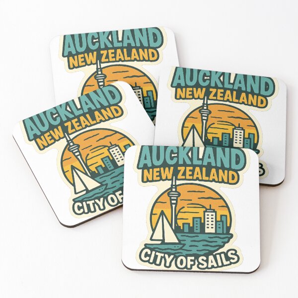 Item preview, Auckland New Zealand – City of Sails Sunset Skyline designed and sold by Aryabek.