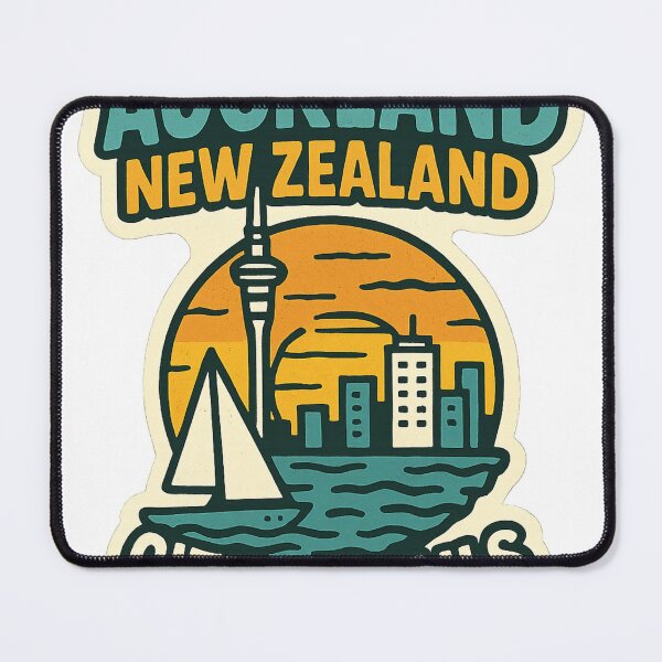 Item preview, Auckland New Zealand – City of Sails Sunset Skyline designed and sold by Aryabek.