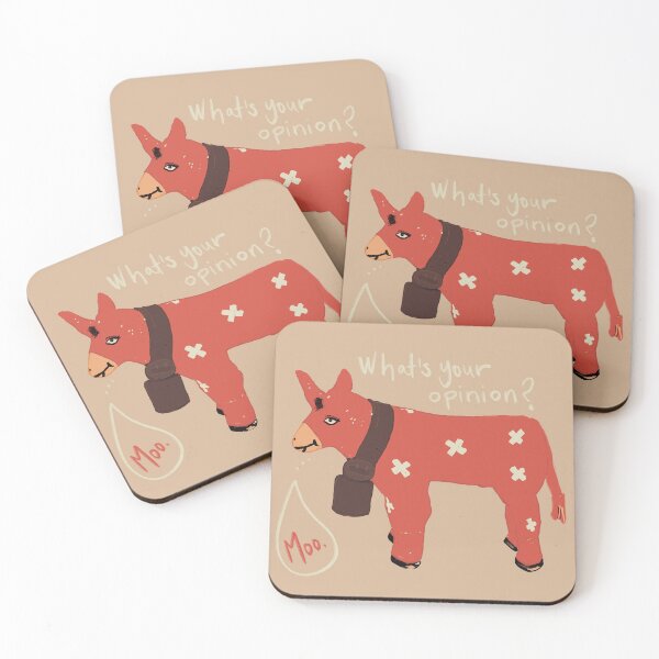 Item preview, Orange Cow says Moo — Funny Animal Quote Art designed and sold by loridelisle.