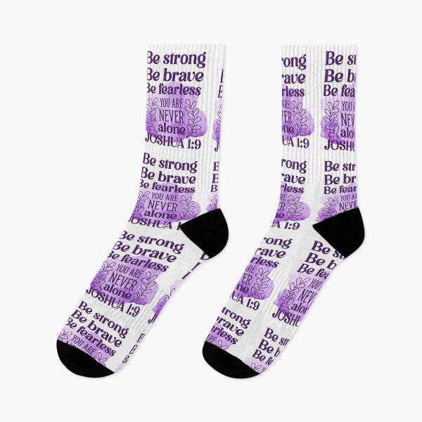 Item preview, Be Strong Be Brave Be Fearless You Are Never Alone Joshua 1:9 designed and sold by AMDesignsNYC.