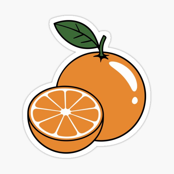 Item preview, Cute Orange and Slice Cartoon Fruit designed and sold by theartfulaspie.