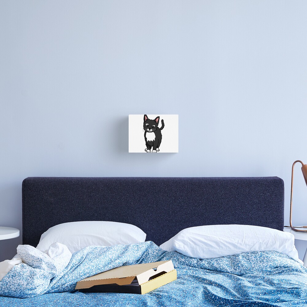 Impression Sur Toile Chat Dessin Cadeau Par Nijess Redbubble