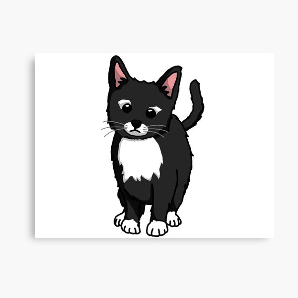 Impression Sur Toile Chat Dessin Cadeau Par Nijess Redbubble