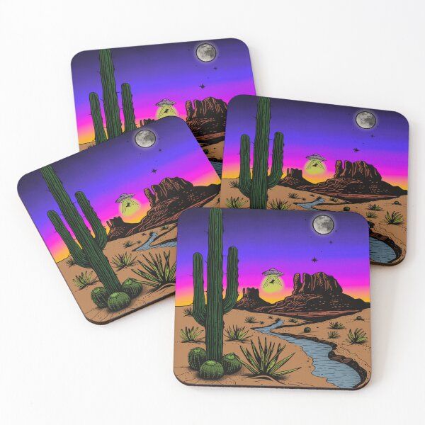 Item preview, Desert Cactus and UFO designed and sold by Onehappyhook.
