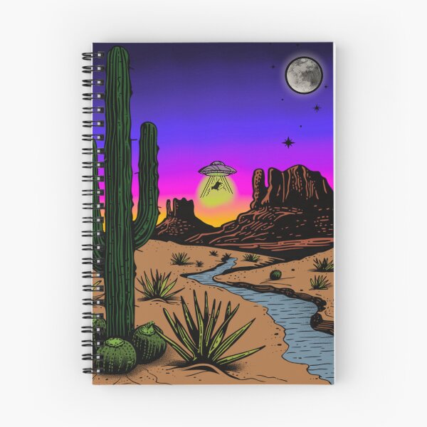 Item preview, Desert Cactus and UFO designed and sold by Onehappyhook.