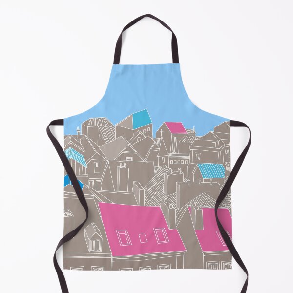 Item preview, City Rooftops in Pink and Blue – Minimal Line Art designed and sold by dearjunie.