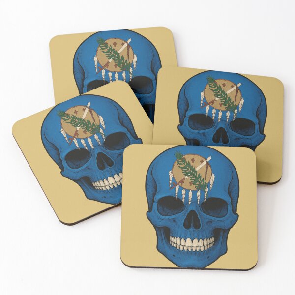 Item preview, Oklahoma Flag Skull designed and sold by WilAugusta.